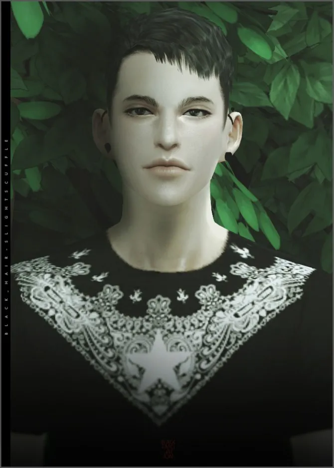 S4 * S3 conversion Hair SlightScuffle by Black Le, Sims 4 hair CC
