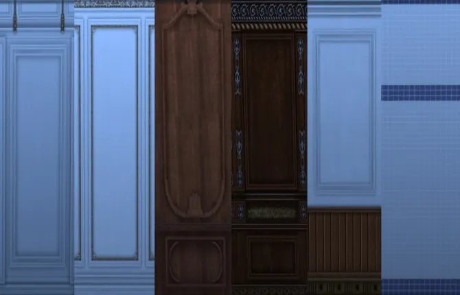 Titanic Wall Set by SimsObsessed, Sims 4 walls & floors CC
