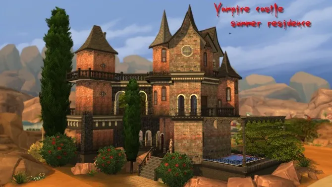 Vampire castle by Aya20, Sims 4 residential lots CC