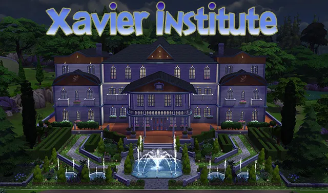Xavier Institute from X-Men by Sim4fun, Sims 4 community lots CC