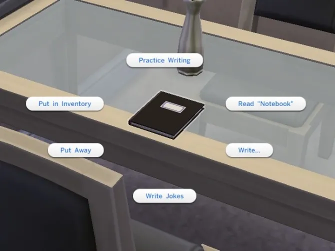 Notebook V1 by plasticbox, Sims 4 Gameplay Tweaks mod