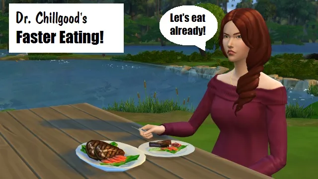 Faster Eating by DrChillgood, Sims 4 Gameplay Tweaks mod