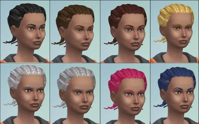 S2 male cornrows hair conversion by necrodog, Sims 4 hair CC