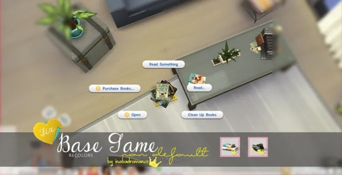 Readable books by Inabadromance, Sims 4 Gameplay Tweaks mod