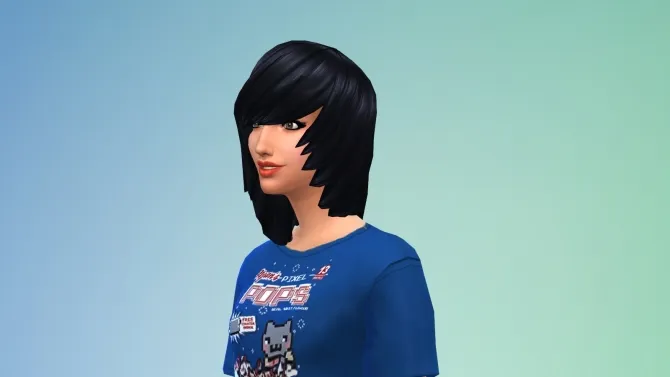Davidsims emo hair edit by gtaman9, Sims 4 hair CC