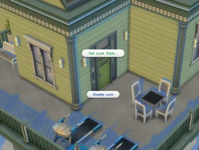 Door Locks for TS4 by scumbumbo, Sims 4 Gameplay Tweaks mod