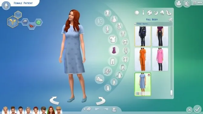 Get To Work Patient Outfit by kirkwoodproductions, Sims 4 female clothes CC
