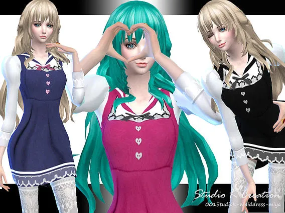 Maid dress Miya Retexture