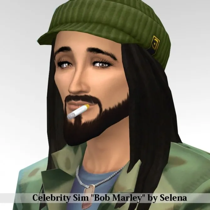 Celebrity Sim Bob Marley by Selena, Sims 4 sims CC