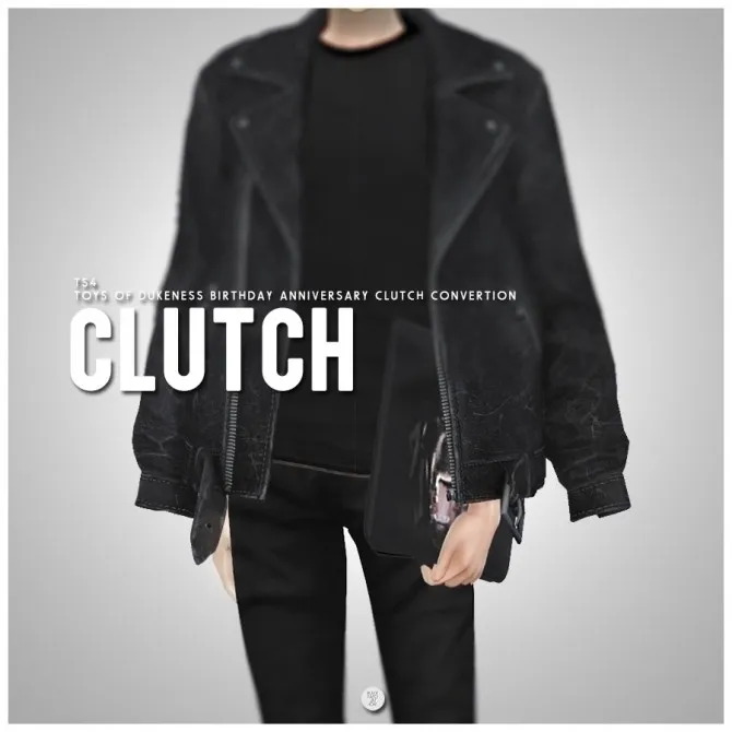 Clutch bag by Black Le, Sims 4 accessories CC