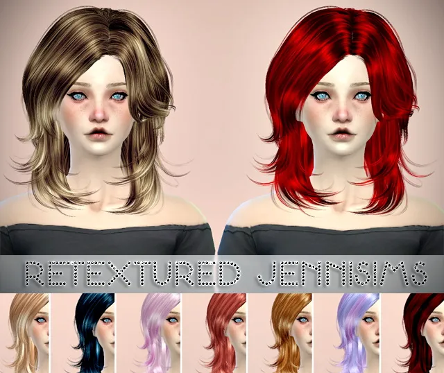 MaySims Hairs Retexture by Jennisimsunanuevaexperiencia, Sims 4 hair CC