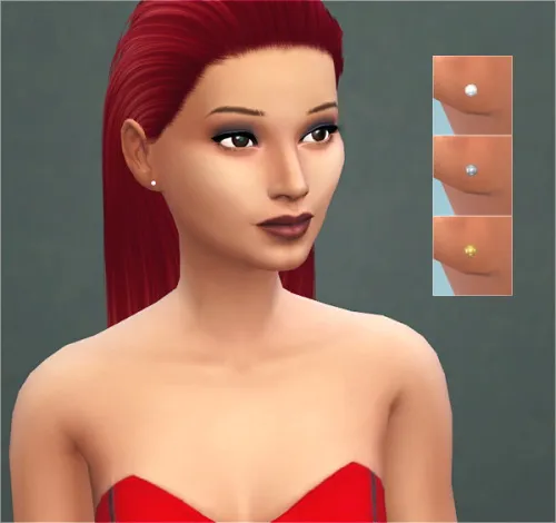 Tiny Stud Earrings by Veranka S4cc, Sims 4 jewelry CC