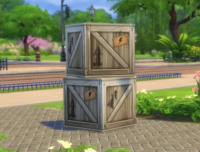 Stackable Crate by plasticbox, Sims 4 furniture CC