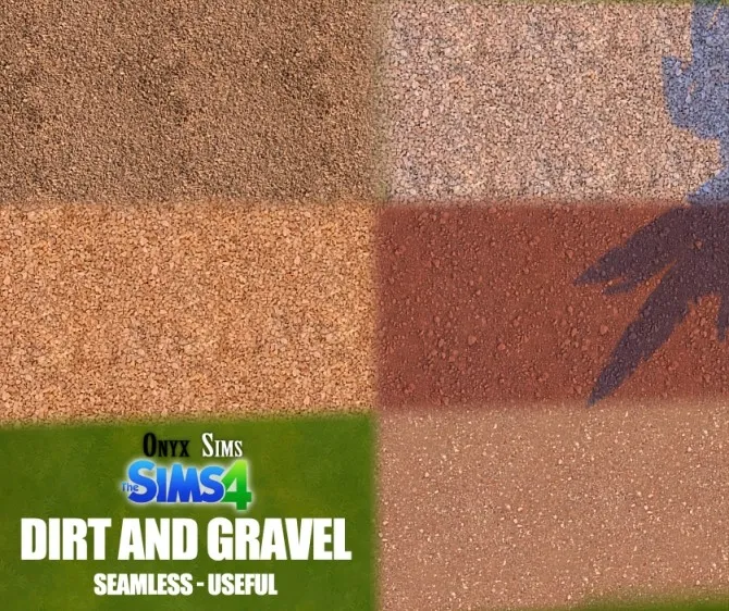 Dirt and Gravel Terrains by Onyxsims, Sims 4 walls & floors CC