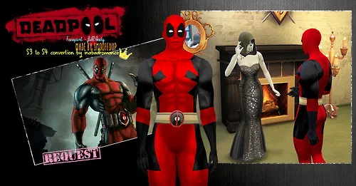 Deadpool face paint conversion S3 to S4