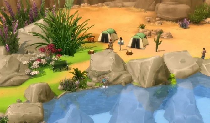Swimming Lake by mrsyule, Sims 4 community lots CC