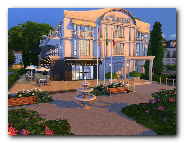 Hotel Canne by Architecture Dalila, Sims 4 community lots CC