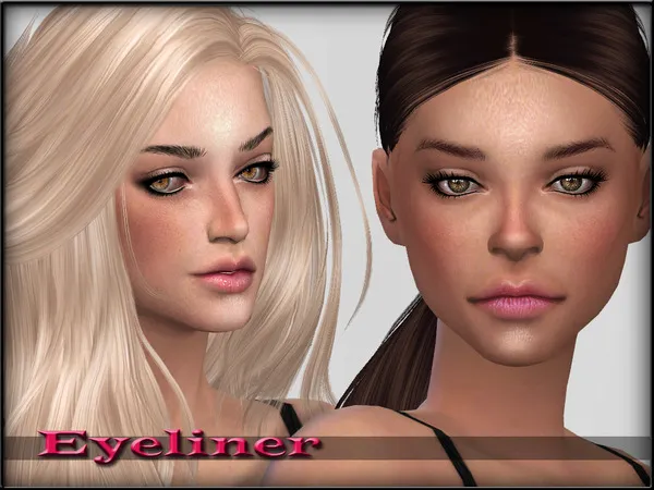 EyeLiner Set1 by ShojoAngel, Sims 4 eyes CC