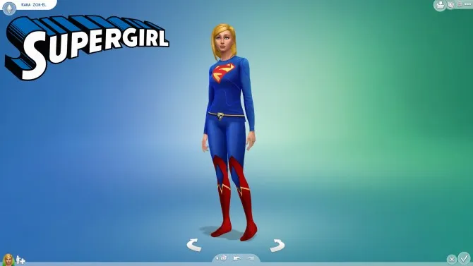 Supergirl suit with 8 tops and bottoms to match