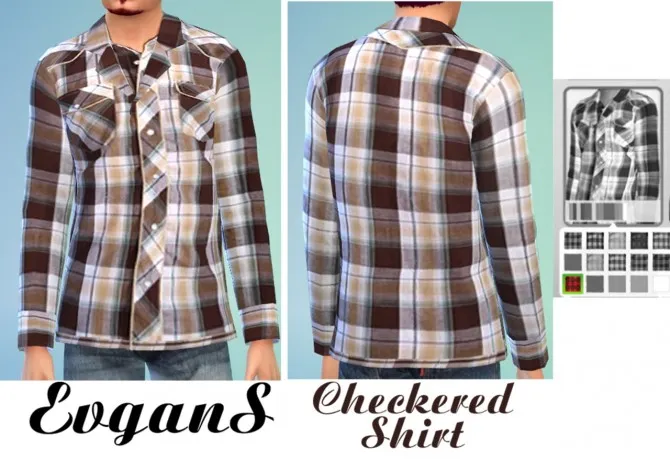 Checkered Shirt (Non Default), Lenses and Jeans