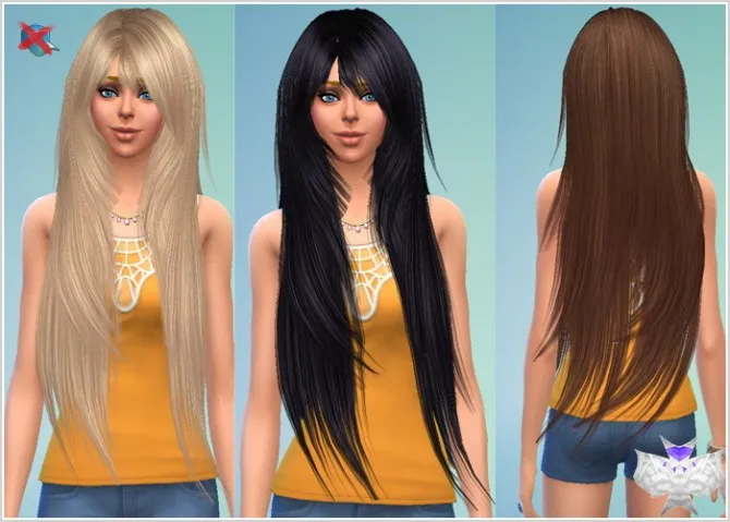 Rose Donation 94 Hair Converted by Dvdsims, Sims 4 hair CC
