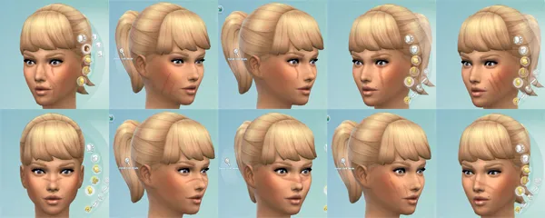 Facial Scars by KisaFayd, Sims 4 makeup CC