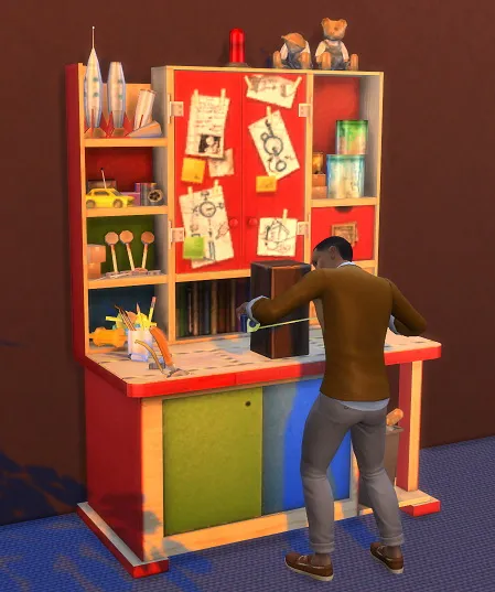 2 to 4 Toy Crafting Bench as Woodworking Bench by BigUglyHag, Sims 4 miscellaneous CC