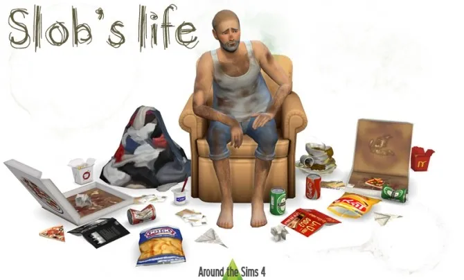 Slob’s Life clutter by Sandy, Sims 4 decor CC