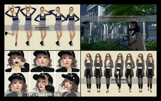 20 single sim pose sets ingame ver. update