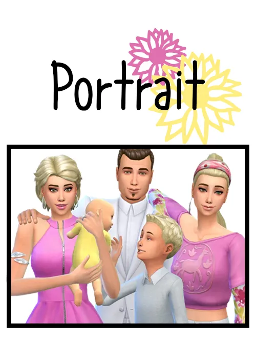 Portrait group family pose by J E N N E H, Sims 4 Pose mod