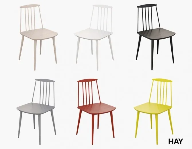 J77 Chair by Hay, Sims 4 furniture CC