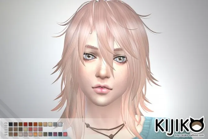 Pink & Fluffy hair F TS4 edition