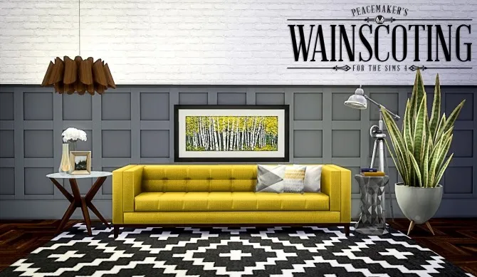Peacemaker’s 3D Wainscoting by Simsationaldesigns, Sims 4 walls & floors CC
