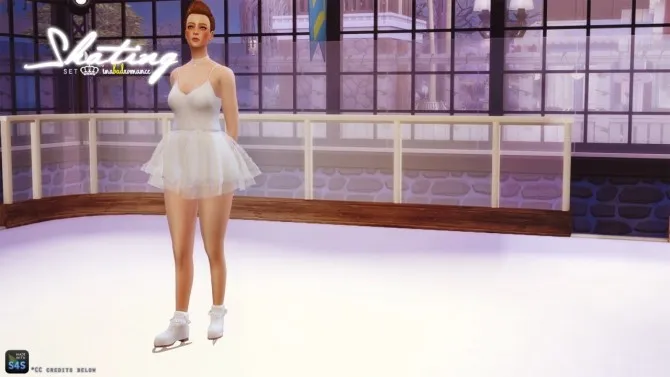 Rollers & Ice skates + Decorative Rinks & Skates by Inabadromance, Sims 4 decor CC