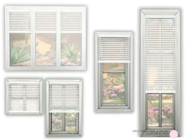 Custom Blind Set Part 5 Short by DOT, Sims 4 decor CC