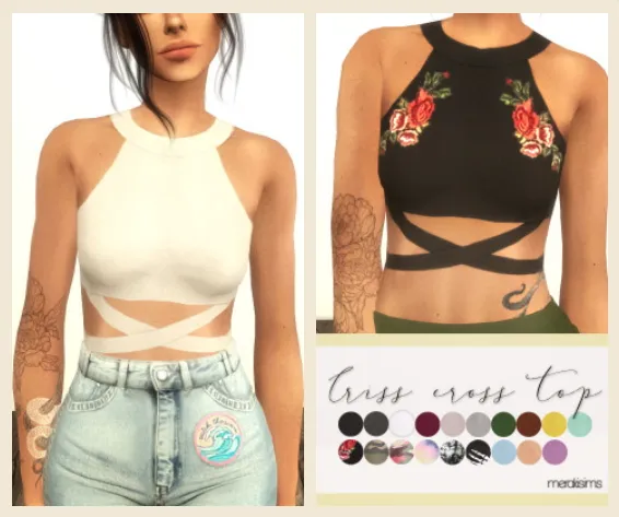 Criss cross top