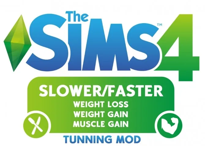 Faster/Slower weight loss, weight and muscle gain by mrccl98, Sims 4 Gameplay Tweaks mod
