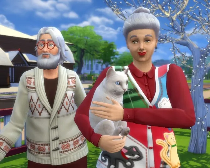 Santa Clause and mrs. Clause by Nuttchi, Sims 4 sims CC