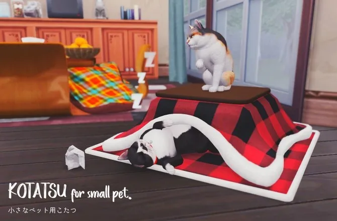 KOTATSU for small pet by Imadako, Sims 4 pets CC