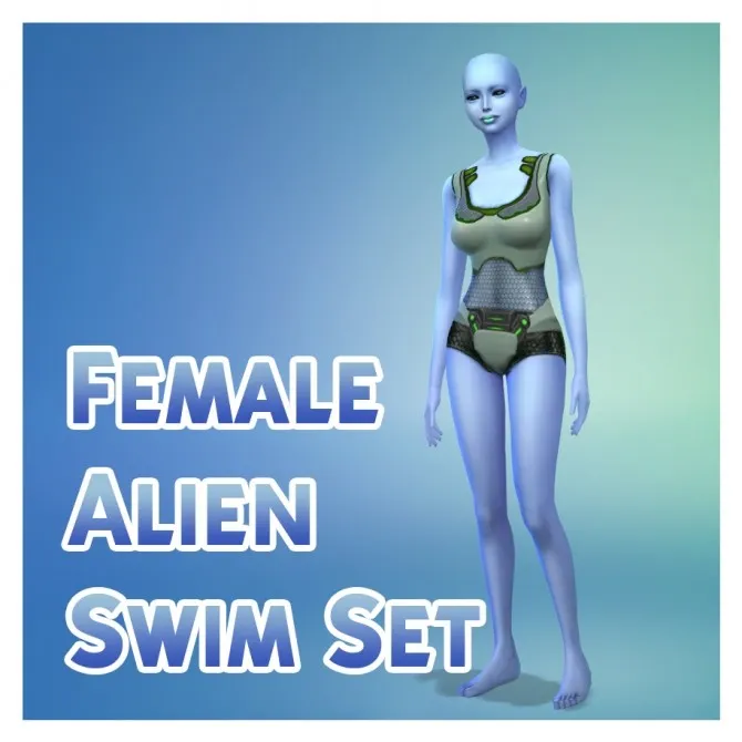 Female Alien Swimwear Set by Menaceman44, Sims 4 female clothes CC