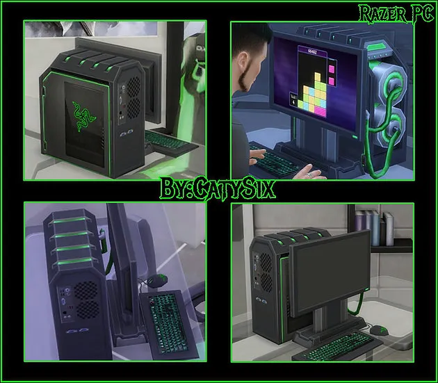 Razer PC V1 by Catysix, Sims 4 electronics CC