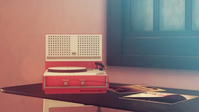 WROEF Vintage Record Player, Record Sleeves and Vintage Pillows