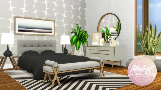 Modest Luxurious Bedding V1 & V2 by Simsationaldesigns, Sims 4 decor CC