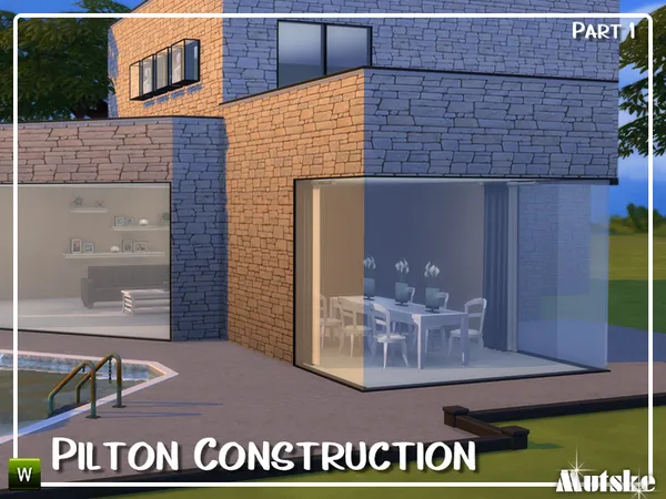 Pilton Construction set Part 1 by mutske, Sims 4 walls & floors CC