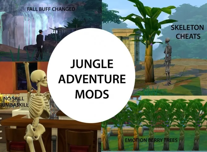 Jungle Adventure Minor mods by icemunmun, Sims 4 Gameplay Tweaks mod