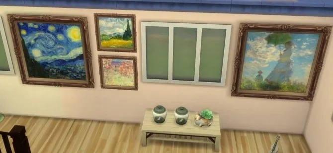 Impressionist Paintings by Monet and Van Gogh by EmilitaRabbit, Sims 4 decor CC
