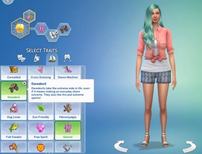 Daredevil Trait by GoBananas, Sims 4 Trait and Aspiration mod