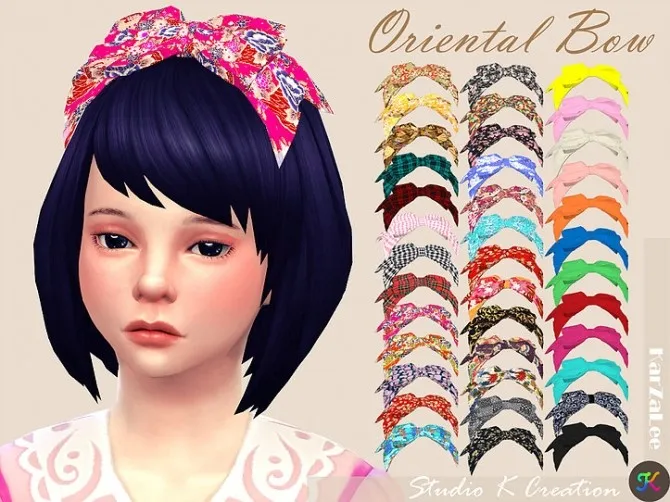 Oriental head bow child