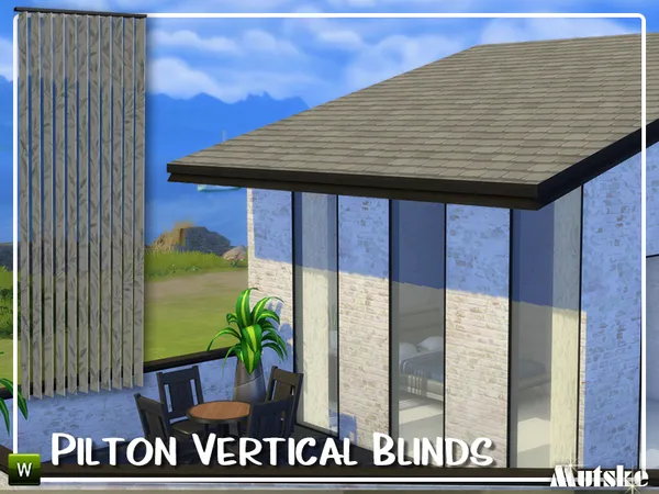 Pilton Vertical Blinds by mutske, Sims 4 decor CC