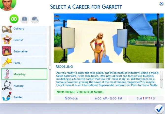 Modeling Career 2 tracks